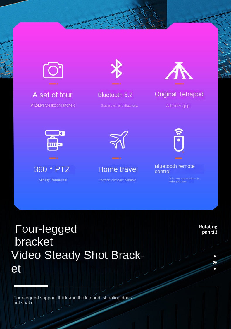 Tripod, for iPhone, with remote control, retractable phone tripod stand, selfie stick tripod for iPhone 15 14 13 12 11 series and Android phones