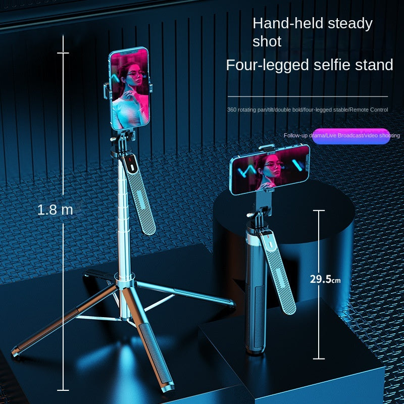 Tripod, for iPhone, with remote control, retractable phone tripod stand, selfie stick tripod for iPhone 15 14 13 12 11 series and Android phones
