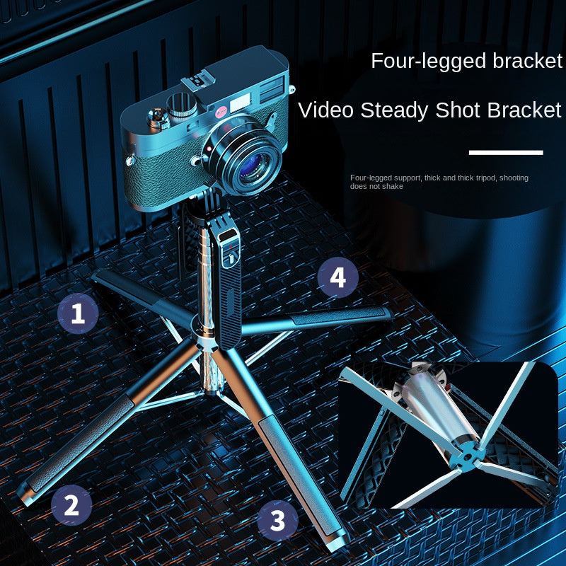 Tripod, for iPhone, with remote control, retractable phone tripod stand, selfie stick tripod for iPhone 15 14 13 12 11 series and Android phones