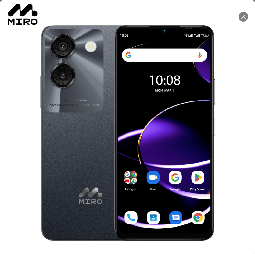 Miro 5G Unlocked Android Smartphone S67 ,6.75" Water Drop HD+, 90Hz,Memory 8GB+128GB,13MP AI Double Camera 0.3MP Depth,,4900mAh/10W Charging