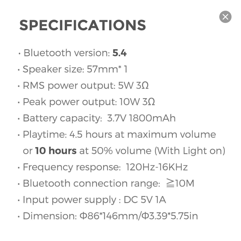 Miro P1 360° Surround Stereo Speaker, TWS Wireless Dual Channel Audio, Smart LED Ambient Lighting, Classic Soda Bubble Sound Effect, Bluetooth 5.4 Connectivity, 10m Range, 1800mAh Battery, 10 Hours Playtime