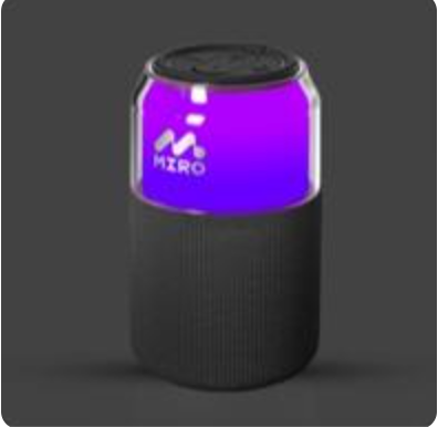 Miro P1 360° Surround Stereo Speaker, TWS Wireless Dual Channel Audio, Smart LED Ambient Lighting, Classic Soda Bubble Sound Effect, Bluetooth 5.4 Connectivity, 10m Range, 1800mAh Battery, 10 Hours Playtime