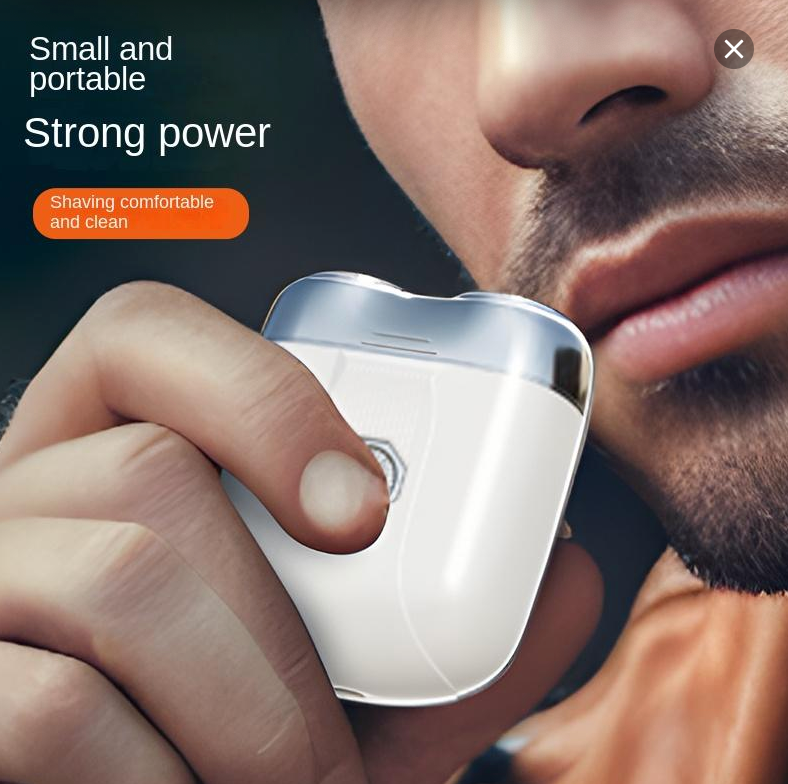 Mini Shaver On-The-Go, Portable Alloy Electric Shaver for Men, Cordless Travel Shaver, Dry Shave, USB-C Rechargeable Electric Razor, IPX7 Waterproof, Easy Cleaning, Battery Indicator
