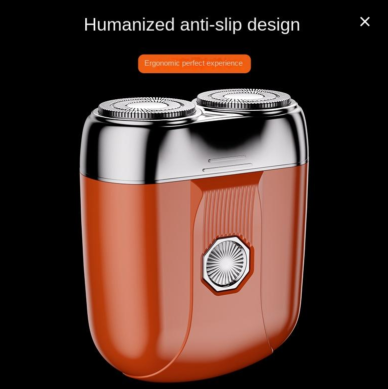 Mini Shaver On-The-Go, Portable Alloy Electric Shaver for Men, Cordless Travel Shaver, Dry Shave, USB-C Rechargeable Electric Razor, IPX7 Waterproof, Easy Cleaning, Battery Indicator