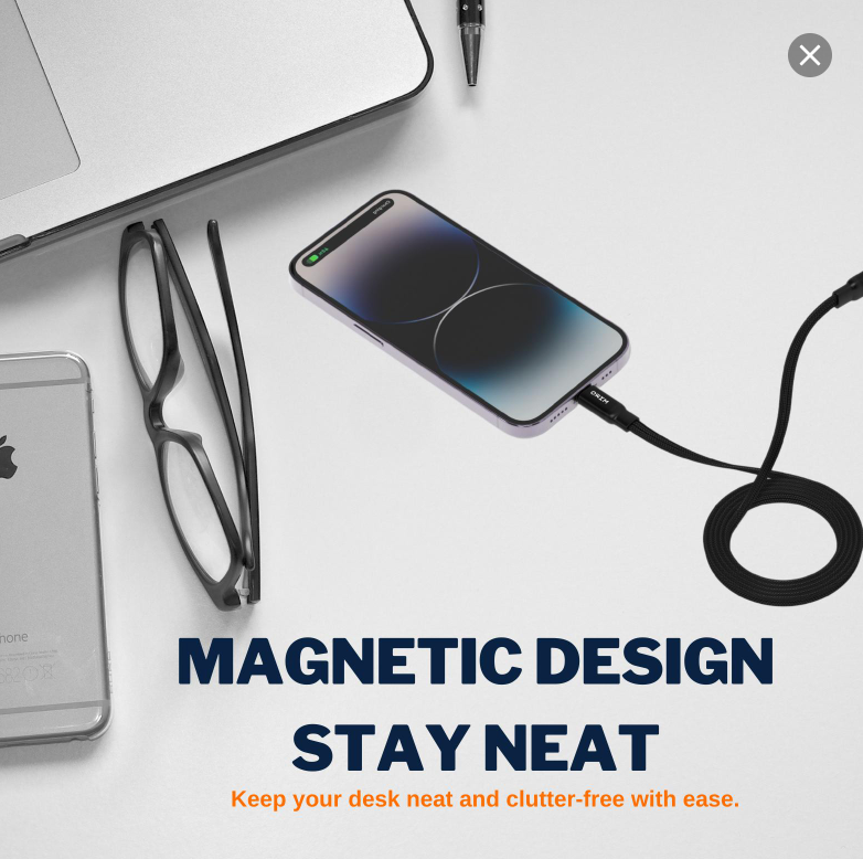 Magloop SnapCharge 60W, NoTangle, PocketCable, Neat