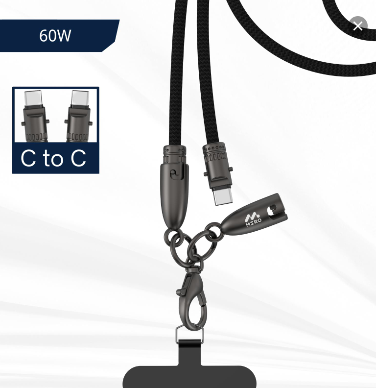 Neck-Mounted Charging Cable