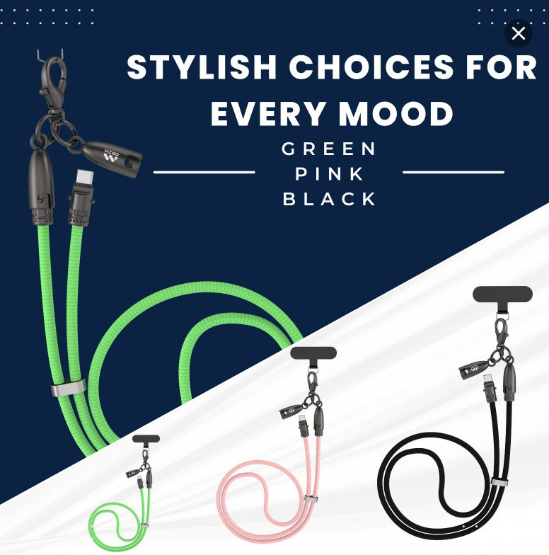 Neck-Mounted Charging Cable