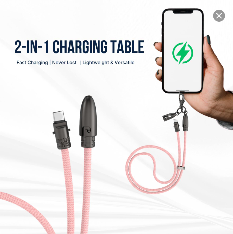 Neck-Mounted Charging Cable