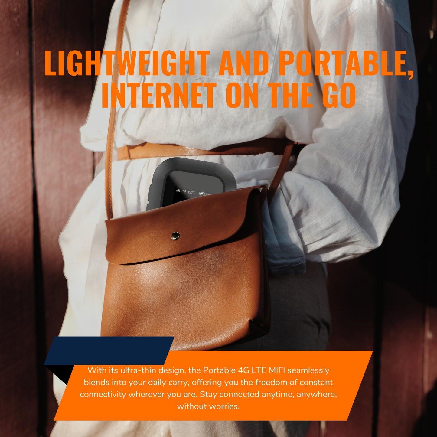 Portable 4G LTE MIFI - Compact Design for Easy Transport, Ideal for Outdoor Use