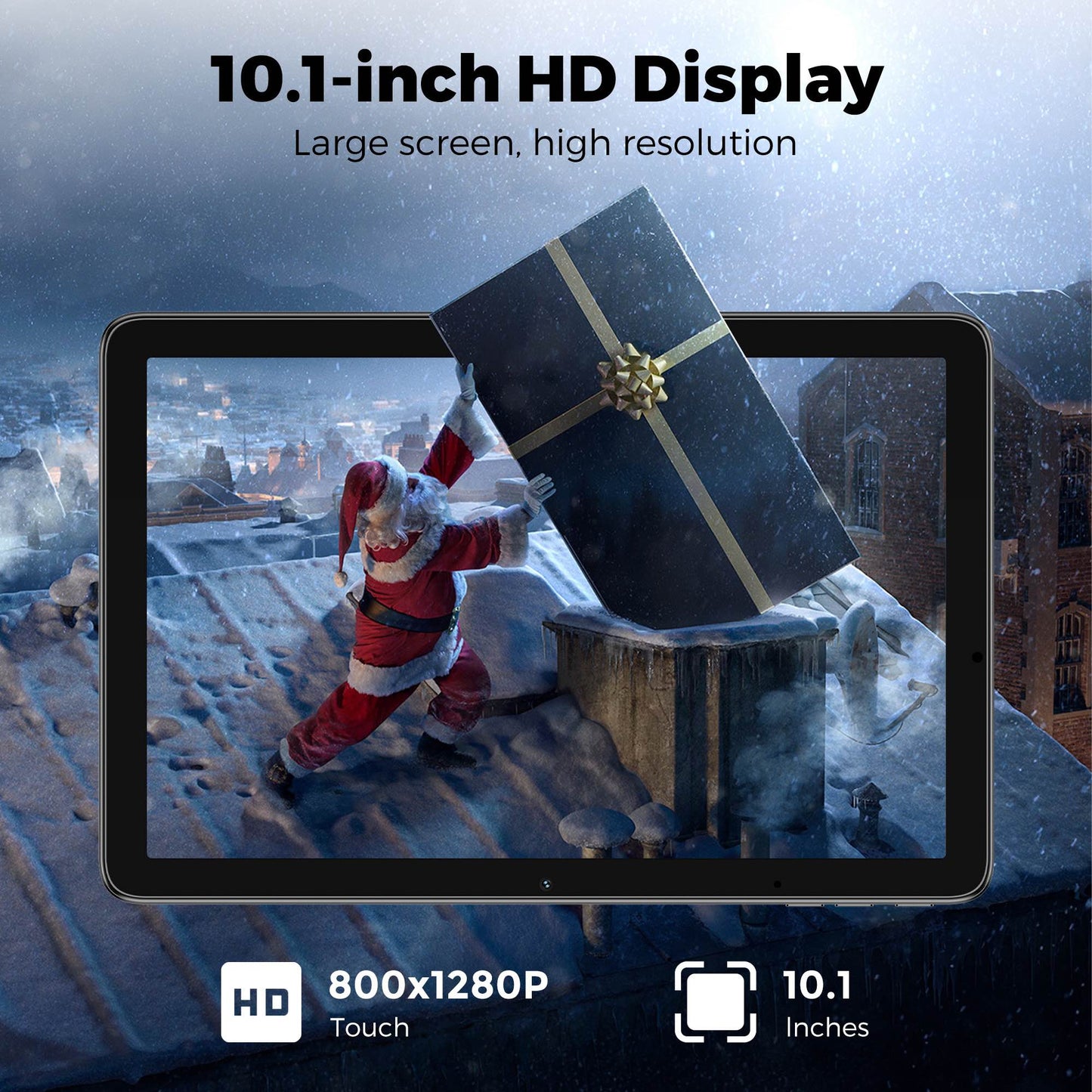 FOXXD C10 All-in-One Smart Calling Tablet – 10.1" HD Display, 8MP Camera, 4GB+64GB Storage, MediaTek Quad-Core Processor, 5000mAh Long-Lasting Battery