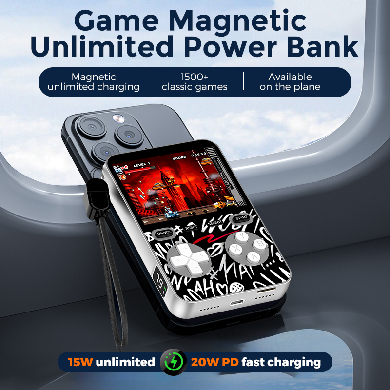 Miro 5000mAh Multifunctional Power Bank Gaming Console - Compact Design for Mobile Devices - Smartphone, Phone