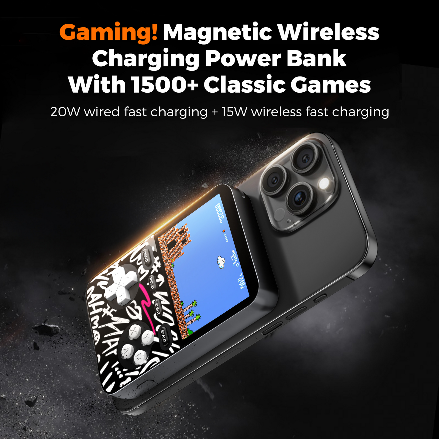 Miro 5000mAh Multifunctional Power Bank Gaming Console - Compact Design for Mobile Devices - Smartphone, Phone