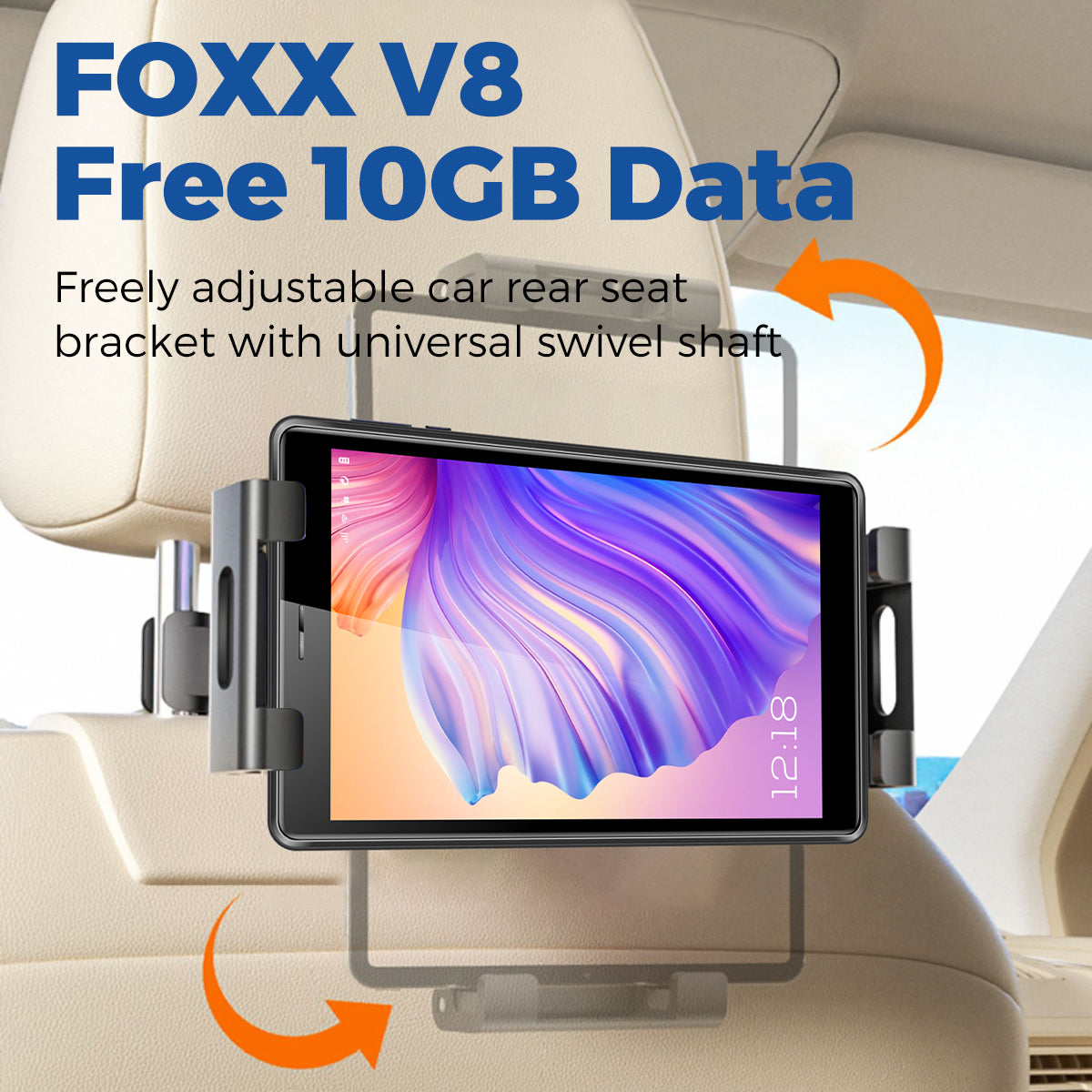 10GB DATA INCLUDED, NO NEED WIFI Tablet Android, FOXXD V8 Tablet - 8.25" HD Display, 5MP+8MP AF Cameras, 3GB RAM, 32GB Storage, MediaTek Quad-Core 2.0GHz CPU, Bluetooth Tablet for studying, working, watching videos and gaming, gift for kids