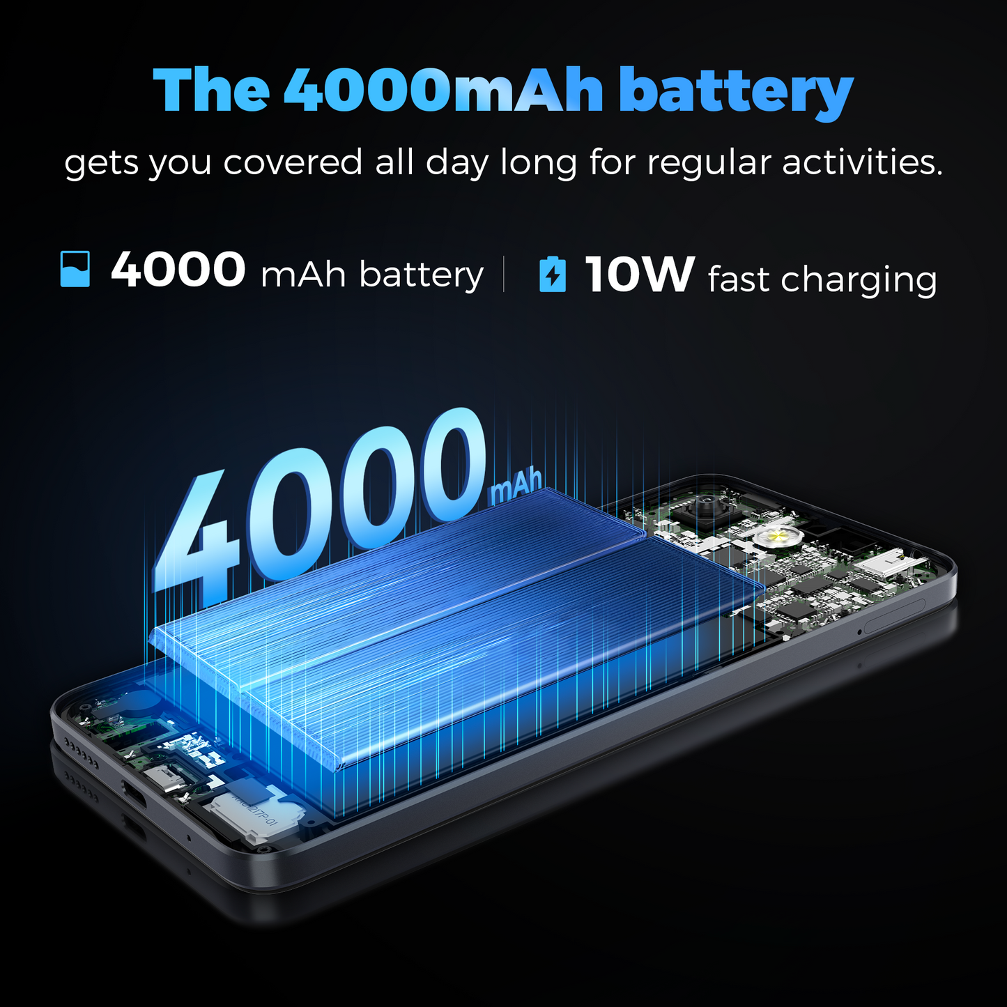 Miro A67 Unlock 8Core Android 14GO 6.75''HD Large Screen Smartphone with Expandable Storage 1TB