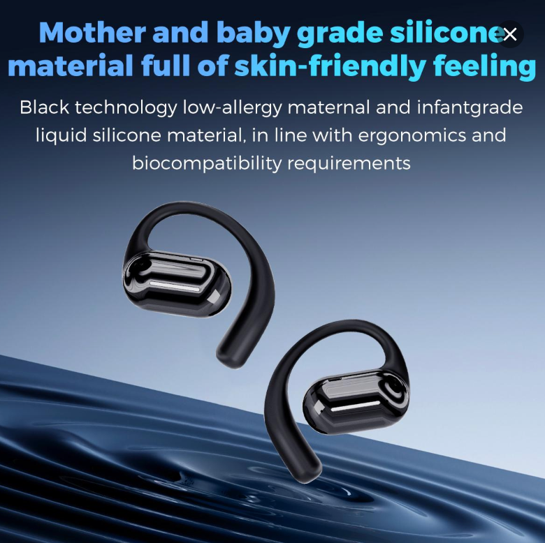 Foxx Miro OWS Bluetooth Earbuds, AC7003 Chip, Bluetooth 5.3, IPX4 Waterproof, 14.2mm Speaker, 400mAh Battery, 4H Play & Talk Time, USB Type-C Charging, 10m Wireless Range, 10g Lightweight, Fast Charging, A2DP, AVRCP, HSP, HFP Supported