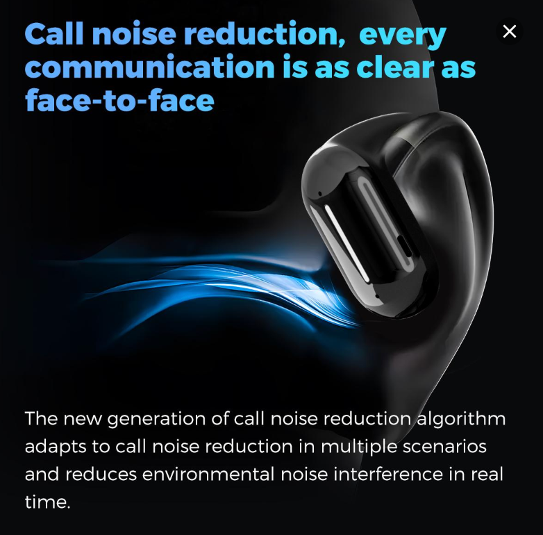 Foxx Miro OWS Bluetooth Earbuds, AC7003 Chip, Bluetooth 5.3, IPX4 Waterproof, 14.2mm Speaker, 400mAh Battery, 4H Play & Talk Time, USB Type-C Charging, 10m Wireless Range, 10g Lightweight, Fast Charging, A2DP, AVRCP, HSP, HFP Supported