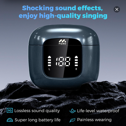 FOXX MIRO TWS Wireless Earbuds with Jerry 7016G8 Chip, Bluetooth 5.4, 10mm Speaker Drivers, IPX4 Water Resistance, 4 Hours Playtime, USB Type-C Charging, and 10m Wireless Range