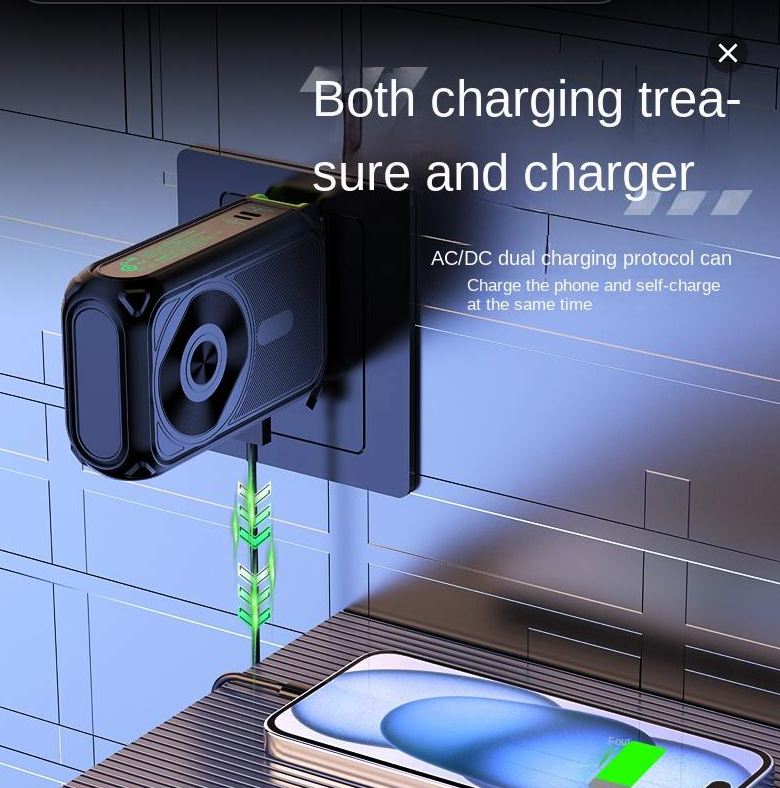 5-in-1 Smart Power Bank with 15W Wireless Fast Charging, 22.5W Quick Charge, and 20,000mAh Capacity