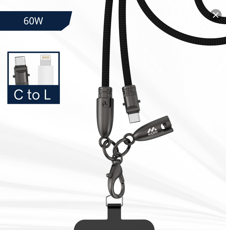 Neck-Mounted Charging Cable