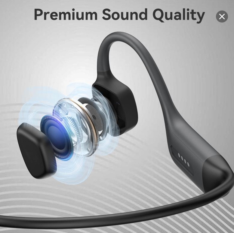 Super soft and comfortable all silicone bone conduction headphones, IPX8 waterproof, 32GB large capacity music storage.