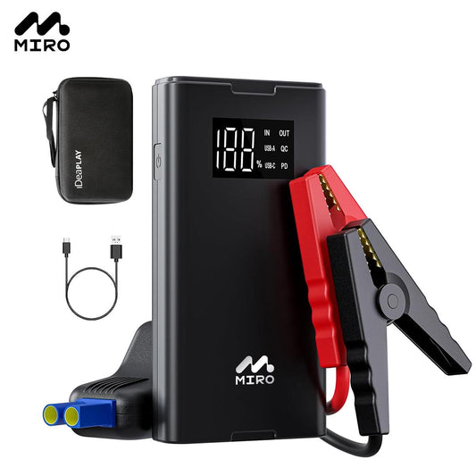 MIRO J8 Jump Starter 1000A Peak, 12V Vehicle Rescue, Multifunctional Power Bank