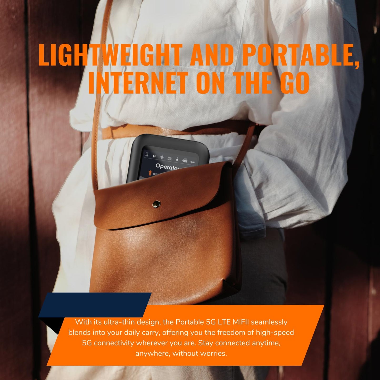Portable 5G LTE MIFI - Lightweight Design, 4500mAh Battery, 5G Compatibility, High-Speed Data, Seamless Connectivity for On-the-Go Use