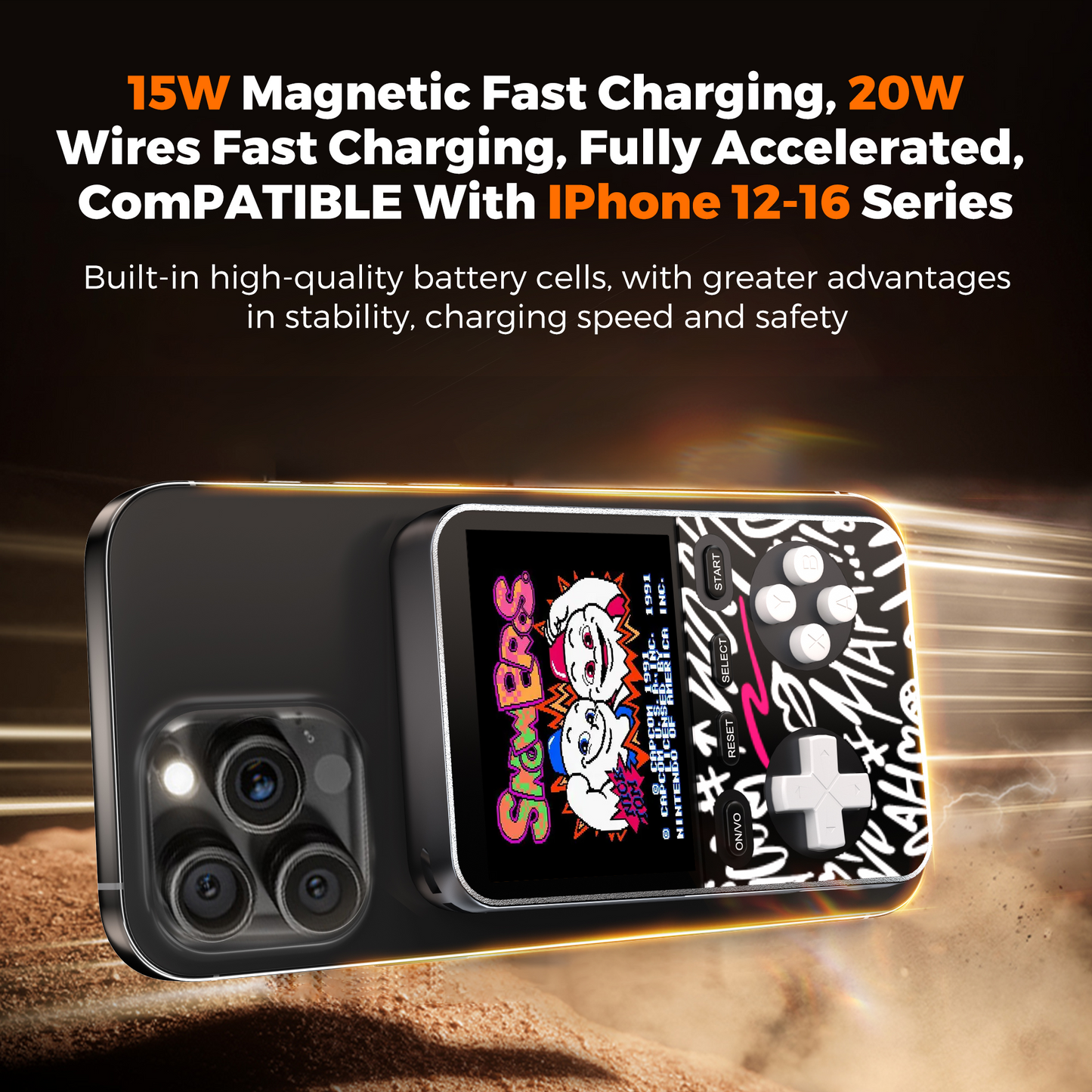 Miro 5000mAh Multifunctional Power Bank Gaming Console - Compact Design for Mobile Devices - Smartphone, Phone