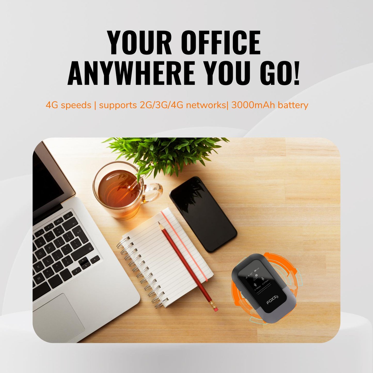 Portable 4G LTE MIFI - Compact Design for Easy Transport, Ideal for Outdoor Use