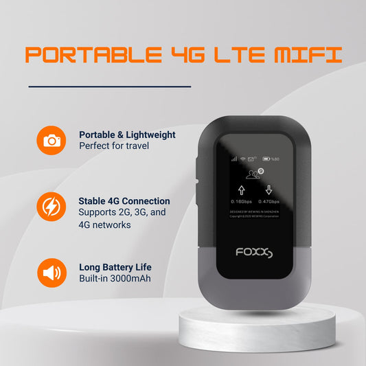 Portable 4G LTE MIFI - Compact Design for Easy Transport, Ideal for Outdoor Use