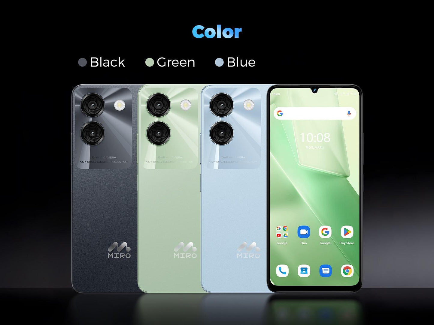 Miro phone A67 & Data Plan Unlock 8Core Android 14GO 6.75''HD Large Screen Smartphone with Expandable Storage 1TB